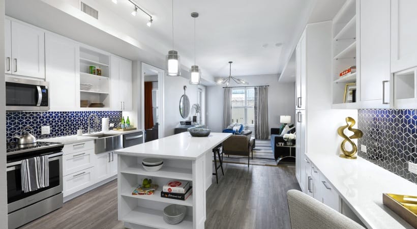 The beautiful interior of a Flatiron apartment